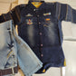Alluring Navy Blue Color Shirt With full Sleeve For Boys