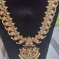 Alluring Long Gold Necklace With Multicolor Stones In USA