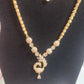 Dazzling Gold Plated Peacock Design Necklace And Long Chain  In Yuma