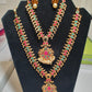 Appealing Gold Plated Multicolor Necklace With Earrings Set