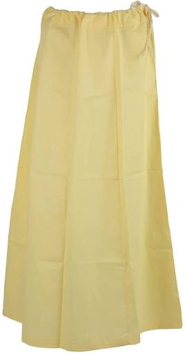 Fabulous Women's Yellow Pure Cotton Readymade Petticoat 