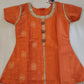 Alluring Orange Color Rayon Kurti With Printed Work For Women