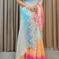 Elegant Multi Colored  Sequins Embroidery Work Saree In Surprise