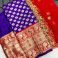 Pretty Blue Color Banarasi Silk Dupatta With Zari Work With Silk Lehenga Choli