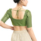 Exquisite Mehendi Green Color Brocade Readymade Blouse Near Me