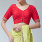 Exquisite Red Color Silk Blend Zari Work Readymade Blouse For Women