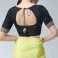 Appealing Black Colored Silk Blend Readymade Blouse Near Me