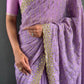 Stunning Lavender Color Georgette Silk Ready To Wear Saree In Yuma