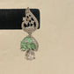 Stunning American Diamonds Earrings With Pastel Green Stones