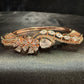 Wonderful Rose Gold Colored With White Stone Metal Bracelet With Beautiful Design For Women