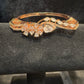 Wonderful Rose Gold Colored With White Stone Metal Bracelet With Beautiful Design For Women