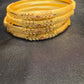 Alluring Gold Plated Beautiful Leaf Design Bangles In USA