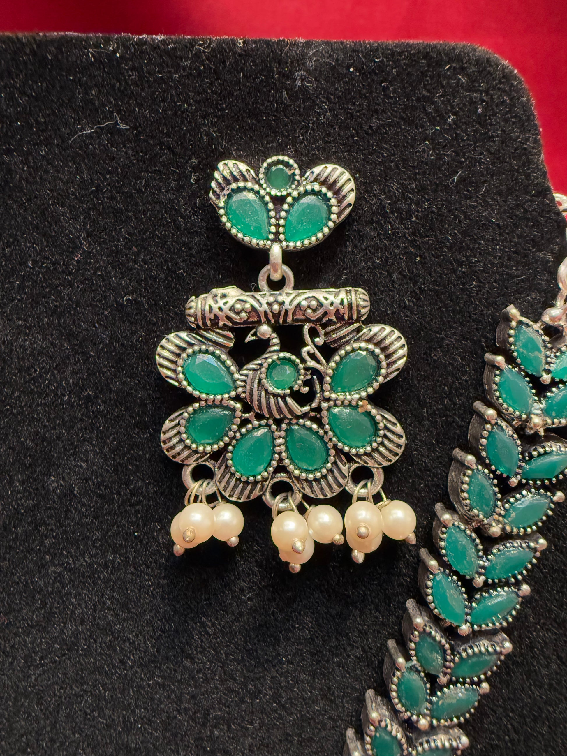 Peacock Design Oxidized Earrings In USA