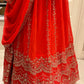 Beautiful Orange Color Sequins With Thread Work Lehengas With Dupatta Set