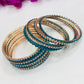 Teal Blue Color Metal Bangles For Women In Tempe