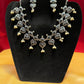 Black Beautiful Pearl Drop Necklace With Earrings Set In USA