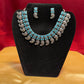 Light Blue Necklace With Earrings Set In USA