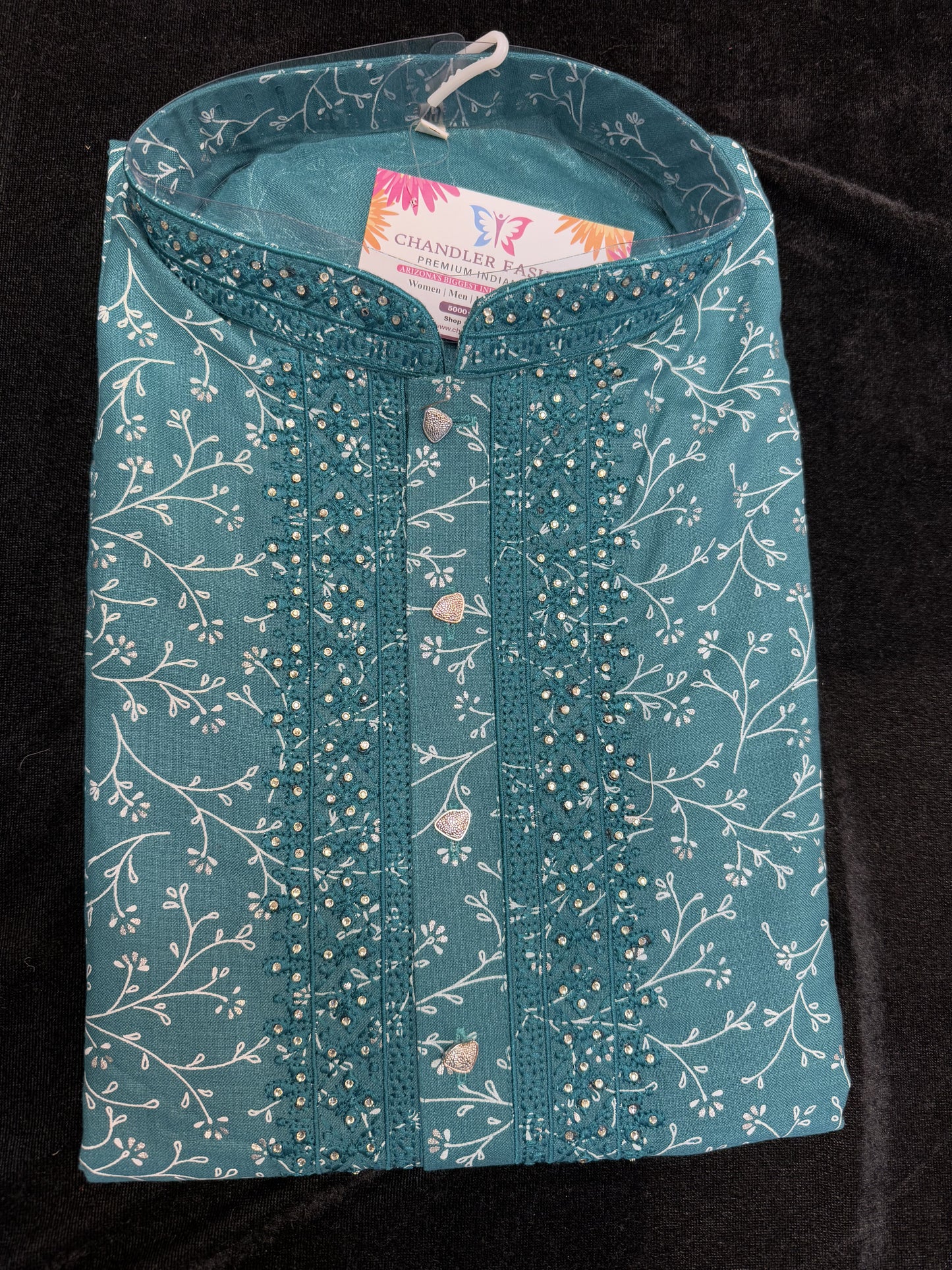  Cotton Full Sleeve Embroidery Kurta Pajama Set In USA
