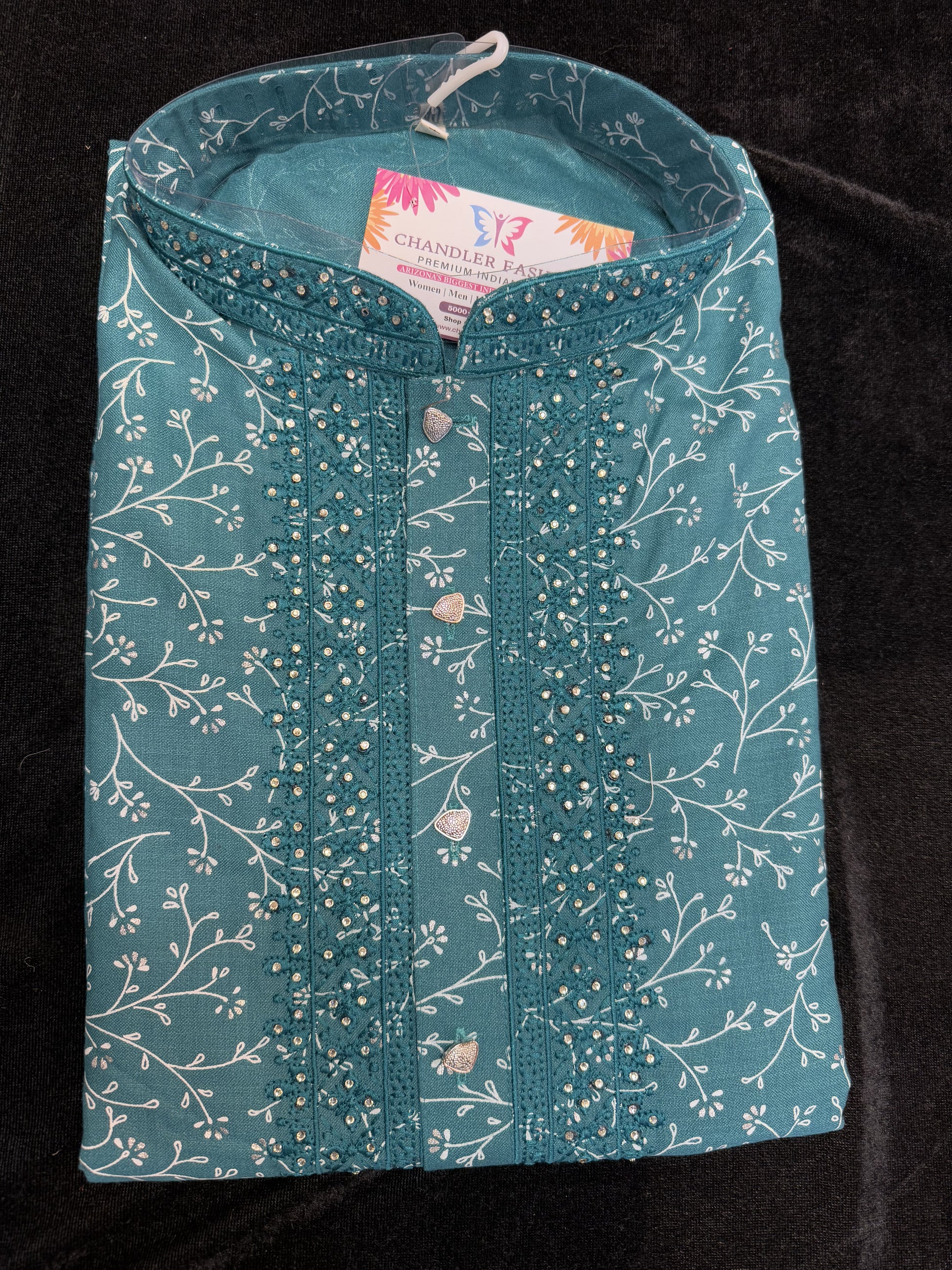  Cotton Full Sleeve Embroidery Kurta Pajama Set In USA