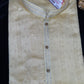 Gorgeous Light Yellow Color Jacquard Silk Embroidery Work Men's Kurta