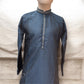 Wonderful Teal Blue Color Raw Silk With Embroidery And Sequins Work Kurta Suits For Men