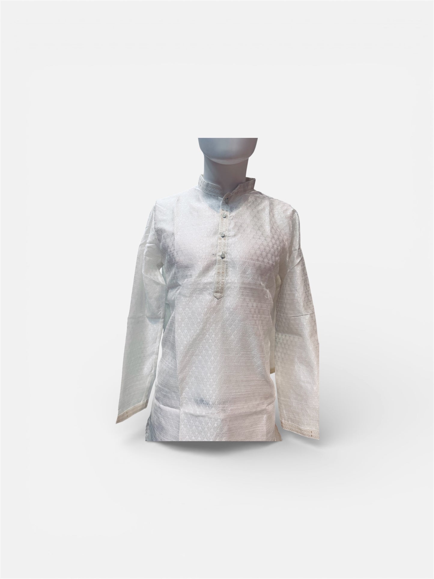 Graceful White Color Raw Silk With Embroidery Work Kurta Suits For Men