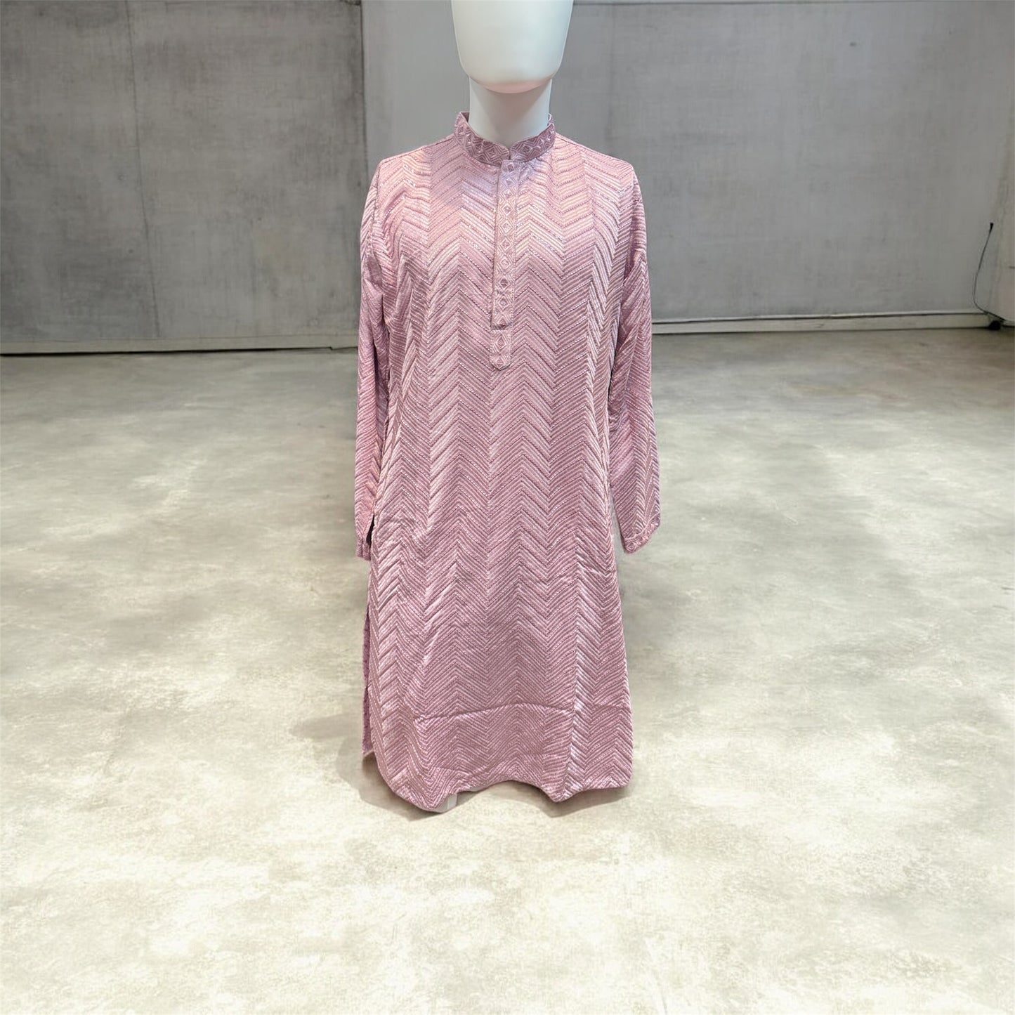 Charming Light Purple Color Soft Silk With Sequins Work Kurta Suits For Men