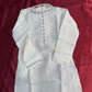 White Color Heavy Banarasi Embroidery Kurta Pajama Set In USA