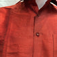 Attractive Red Color Half Sleeve Silk Shirt For Men