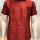 Attractive Red Color Half Sleeve Silk Shirt For Men