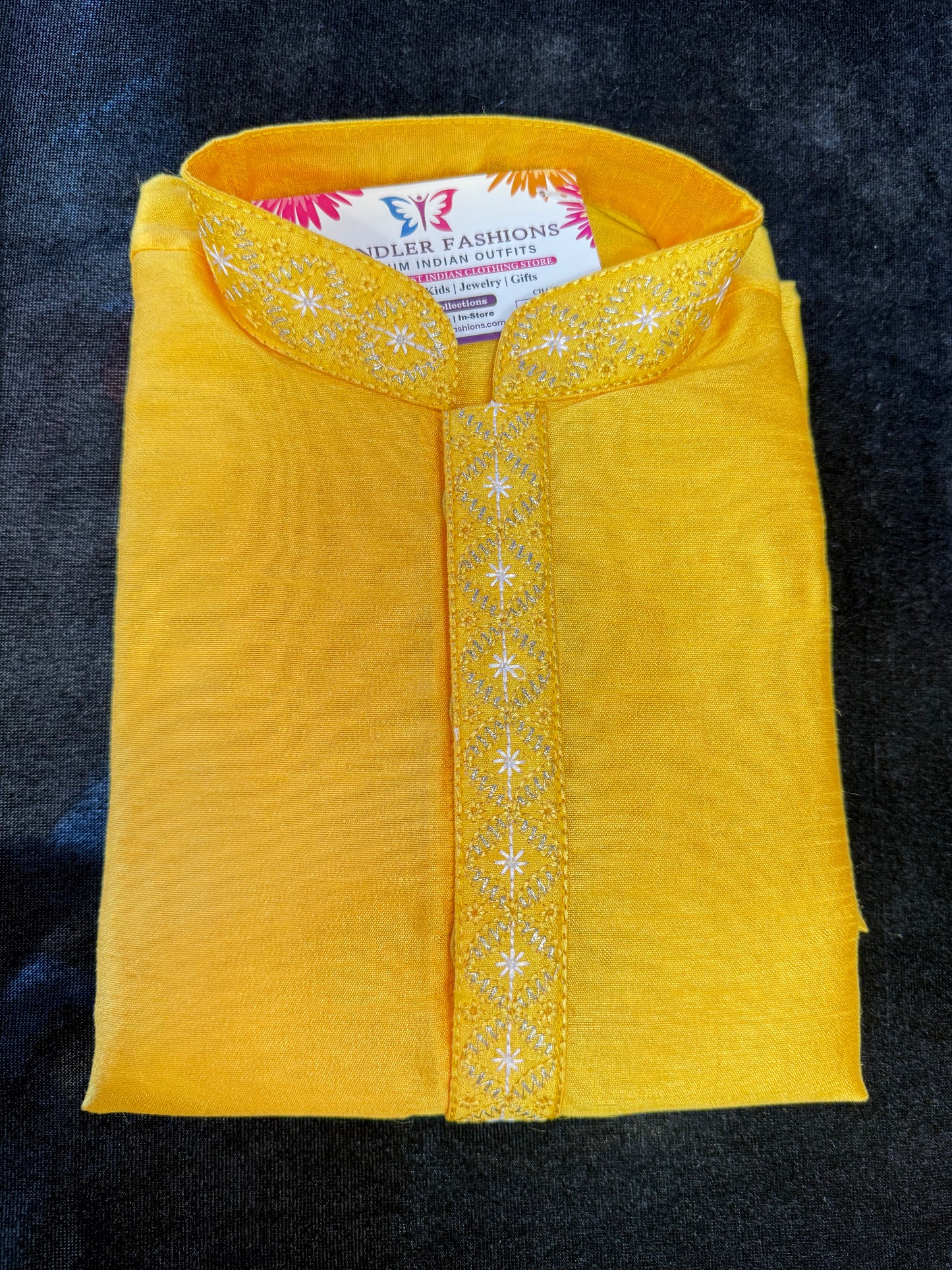 Elegant Yellow Color Heavy Banarasi Embroidery Kurta Pajama Set For Boys