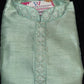 Enchanting Light Green Color Embroidery Kurta Pajama Set For Kids