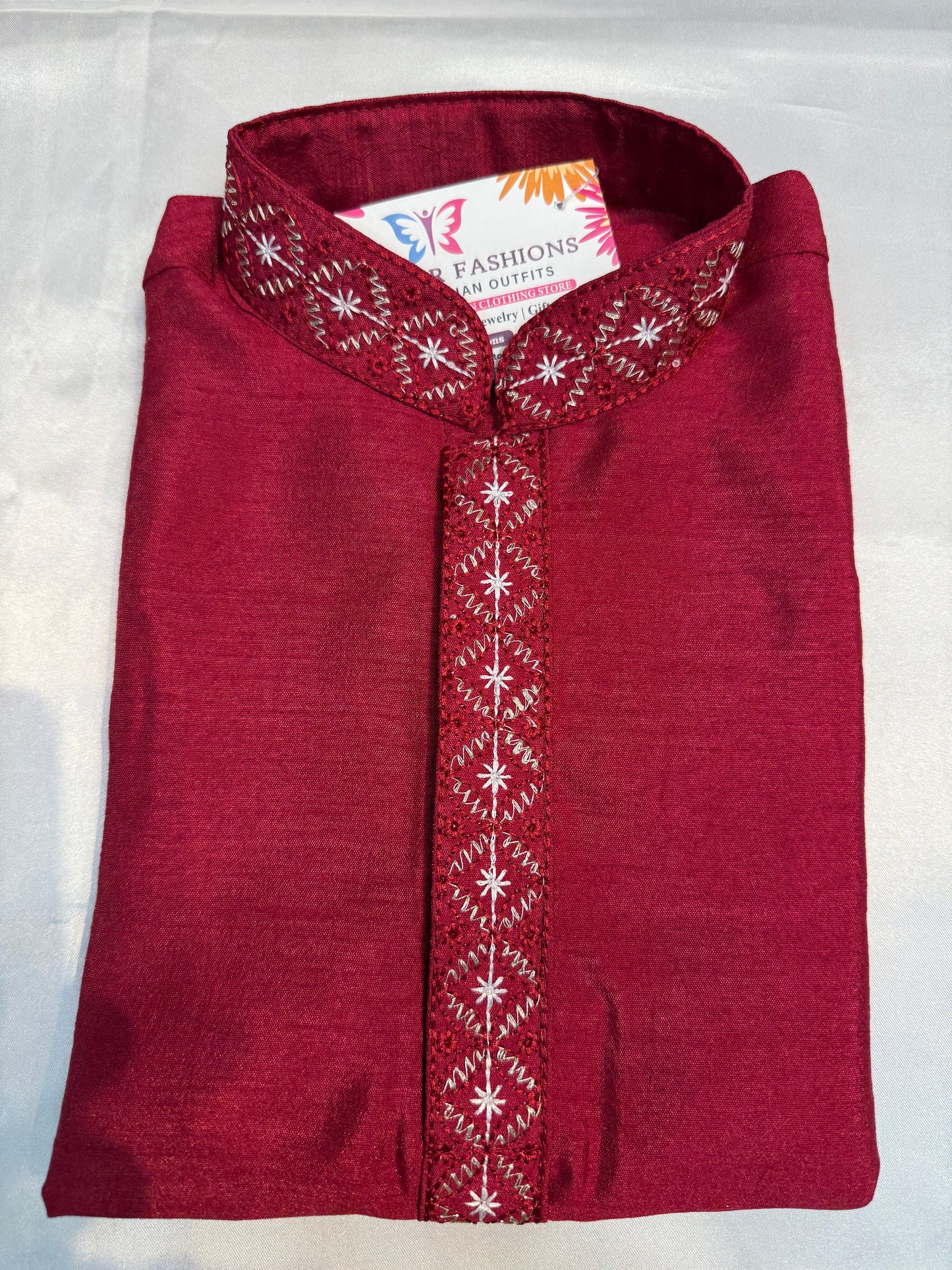 Mind Blowing Maroon Color Festival Special Kurta Pajama Set For Kids