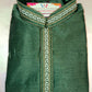 Gorgeous Dark Green Color Banarasi Silk Kurta Pajama Set For Boys