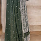 Elegant Green Color Georgette With Heavy Embroidery Work Anarkali Suits For Women