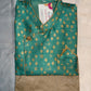 Dad & Son Pure Cotton Silk Regular Pajama Set With Jacket - Sea Green