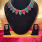 Adoring Multicolor Color Oxidized Designer Necklace With Earrings Set