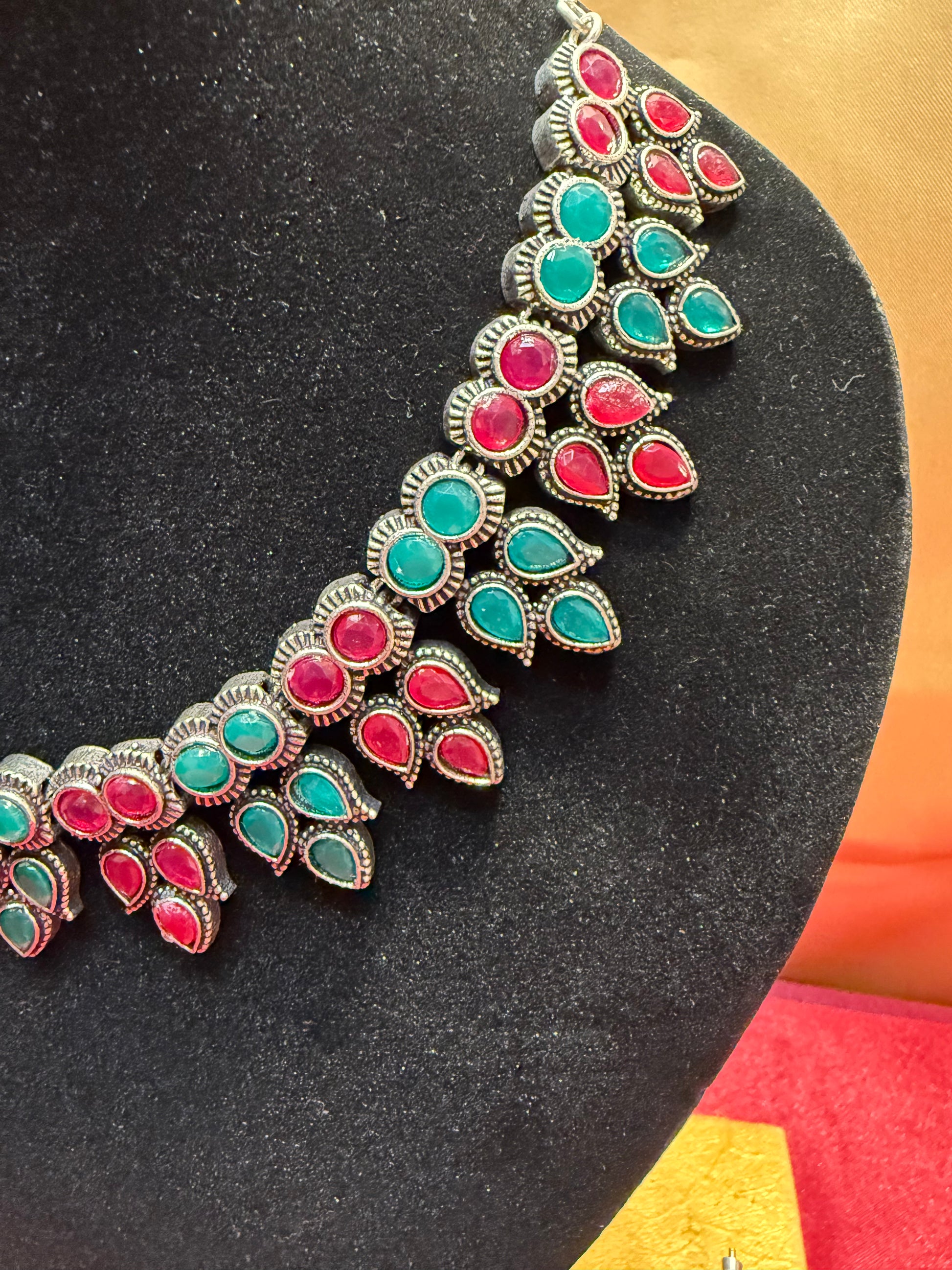 Multicolor Color Oxidized Designer Necklace Near Me