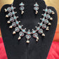 Oxidized Designer Necklace With Earrings Set In Yuma