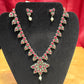 Oxidized Flower Design Necklace With Earrings Set In Peoria 