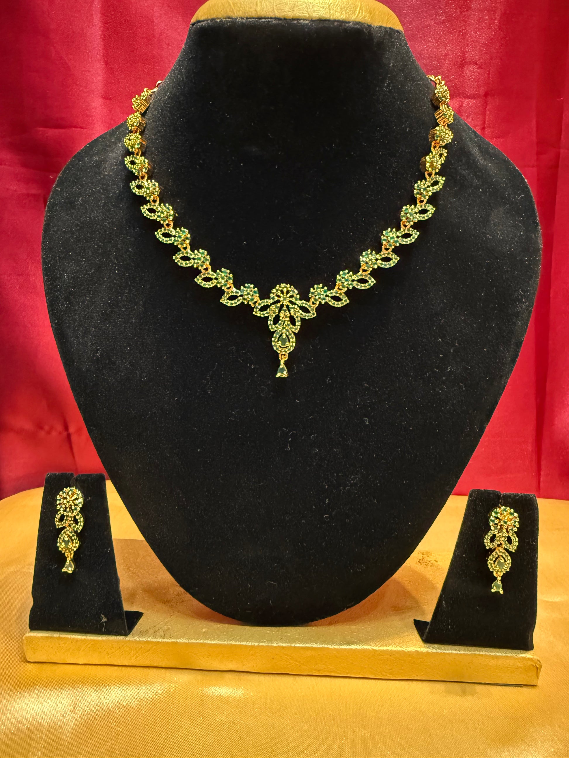 Gold Plated Necklace With Earrings Set In Chandler