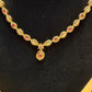 Pink And White Stone Studded Gold Plated Necklace Near Me