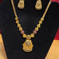 Beautiful Gold Plated Multicolor Necklace With Earrings Set