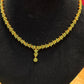 Gold Plated With Beautiful Green Stones Necklace Near Me