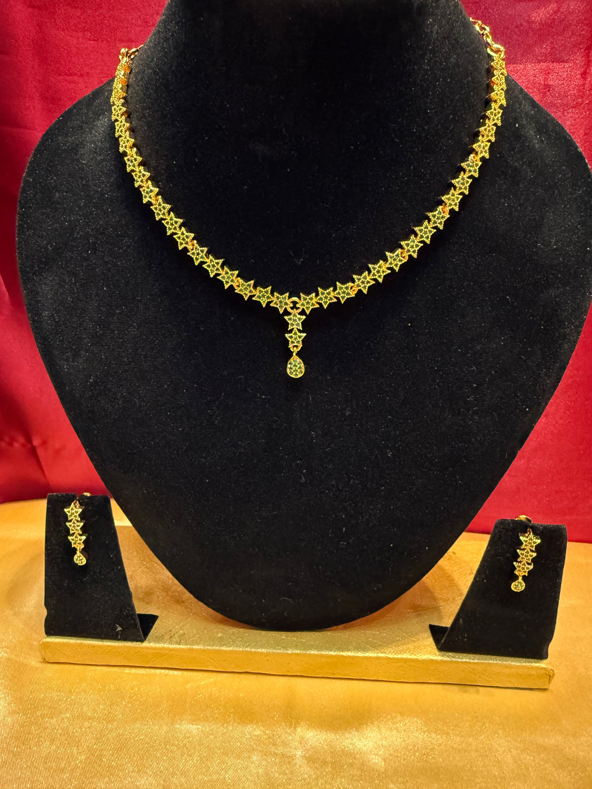 Gold Plated Necklace And Earrings In Prescott