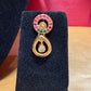 Multicolor Stones Studded Gold Plated Earrings Set In USA