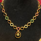 Multicolor Stones Studded Gold Plated Necklace Near Me