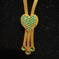 Green Color Stoned Long Chain With Pendant Near Me