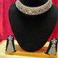 Alluring White Stone American Diamond Set With Long Earrings Set For Women