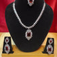 Alluring Red And White Stone American Diamond Set With Maang Tikka In USA